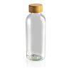 Bouteille en rPET GRS avec couvercle en bambou FSC blanc | sans marquage | non disponible | non disponible