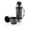 Bouteille isotherme avec 2 tasses anthracite | sans marquage | non disponible | non disponible | non disponible