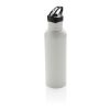 Bouteille de sport en acier inoxydable avec paille - 710 ml gris | sans marquage | non disponible | non disponible | non disponible