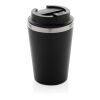 Mug 350ml à double paroi en PP recyclé RCS Java noir | sans marquage | non disponible | non disponible
