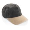 Casquette bicolore BEAU AWARE™ lavée à 6 panneaux en sergé d noir | sans marquage | non disponible | non disponible | non disponible