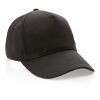 Casquette 5 panneaux en coton recyclé 280gr IMPACT noir | sans marquage | non disponible | non disponible | non disponible