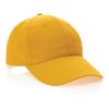 Casquette 6 panneaux en coton recyclé 190gr IMPACT jaune | sans marquage | non disponible | non disponible | non disponible | non disponible