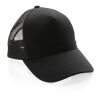 Casquette de routier 5 panneaux coton recyclé Impact AWARE™ noir | sans marquage | non disponible | non disponible | non disponible