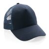Casquette de routier 5 panneaux coton recyclé Impact AWARE™ bleu marine | sans marquage | non disponible | non disponible | non disponible