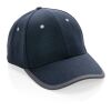 Casquette contraste 6 panneaux coton recyclé Impact AWARE™ bleu marine | sans marquage | non disponible | non disponible | non disponible