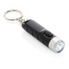 Porte-clés lampe torche charge USB en plastique RCS Globix noir | sans marquage | non disponible | non disponible