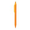 Stylo avec finition gomme en ABS recyclé certifié GRS Tide orange | sans marquage | non disponible | non disponible