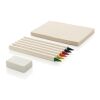 Set de 6 crayons de couleur avec carnet GRS Infinity Micki Blanc | sans marquage