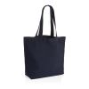 Sac shopping en toile 240g/m² recyclée non teinté Aware™ bleu marine | sans marquage | non disponible | non disponible | non disponible