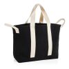 Sac de plage BEAU AWARE™ en toile recyclée 400 g/m², avec po noir | sans marquage | non disponible | non disponible | non disponible