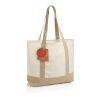 Sac cabas 350gsm en coton recyclé AWARE™ SHOP LOCAL blanc