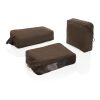 Lot de cubes de rangement en nylon recyclé RCS KENTO URBAN marron
