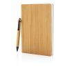 Set carnet de notes A5 et stylo en bambou marron | sans marquage | non disponible | non disponible