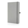 Carnet A5 à couverture rigide en cuir recyclé gris clair | sans marquage | non disponible | non disponible