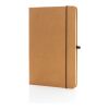 Carnet A5 à couverture rigide en cuir recyclé marron | sans marquage | non disponible | non disponible