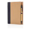 Cahier à spirales kraft avec stylo bleu | sans marquage | non disponible | non disponible