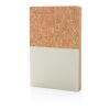 Carnet A5 à couverture en kraft et en liège gris | sans marquage | non disponible | non disponible
