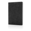 Cahier A5 en feutre recyclé certifié GRS Phrase noir | sans marquage | non disponible | non disponible