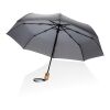Parapluie 21" automatique rPET 190T et bambou Impact AWARE™ gris | sans marquage | non disponible | non disponible