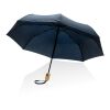 Parapluie 21" automatique rPET 190T et bambou Impact AWARE™ bleu marine | sans marquage | non disponible | non disponible