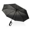 Parapluie 21'' avec mousqueton en rPET AWARE™ Yara noir | sans marquage | non disponible | non disponible