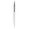 Prodir QS01 stylo à bille à poussoir Stone et agrafe métal blanc/argent | non disponible | sans marquage