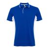Polo de sport Montmelo à manches courtes unisexe Standard | Bleu royal-Blanc | 3XL | sans marquage | non disponible | non disponible | non disponible