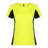 T-shirt de sport Shanghai à manches courtes pour femme Standard | Fluor Yellow-Noir | roly-M | sans marquage | non disponible | non disponible | non disponible