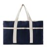VINGA Sac de plage en toile recyclée AWARE™ Volonne bleu-blanc cassé | sans marquage | non disponible | non disponible | non disponible