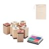 Set de 8 tampons en bois beige | sans marquage | non disponible | non disponible | non disponible