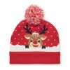 Bonnet à pompon tricoté rouge | sans marquage | non disponible | non disponible | non disponible