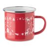 Mug de Noël en émail 300ml rouge