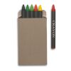 Etui 6 crayons cire multicolore | sans marquage | non disponible | non disponible | non disponible