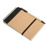 Bloc-notes recyclé et stylo noir | sans marquage | non disponible | non disponible | non disponible