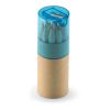 Tube 12 crayons de couleur bleu transparent | sans marquage | non disponible | non disponible | non disponible