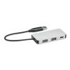 Hub USB 3 ports avec câble 20cm argent | sans marquage | non disponible | non disponible