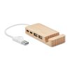 Hub USB 4 ports en bambou bois | sans marquage | non disponible | non disponible | non disponible