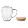 Mug en verre double paroi 300ml transparent | sans marquage | non disponible | non disponible | non disponible