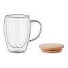 Mug en verre double paroi 300ml transparent | sans marquage | non disponible | non disponible | non disponible