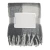 Couverture en mohair à carreaux gris | sans marquage | non disponible | non disponible | non disponible