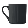 Tasse céramique striée 340 ml noir | sans marquage | non disponible | non disponible