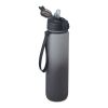 Bouteille de sport RPET 1L noir | sans marquage | non disponible | non disponible | non disponible
