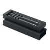 Set de stylos en alu. recyclé noir | sans marquage | non disponible | non disponible | non disponible