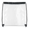 Sac à cordon transparent noir | sans marquage | non disponible | non disponible
