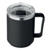 Mug double paroi 400ml noir | sans marquage | non disponible | non disponible
