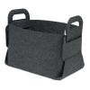 Panier pliable en feutre RPET gris foncé
