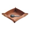Vide-poches pliable en PU marron