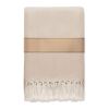 Couverture en polycoton beige