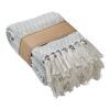 Couverture en polycoton beige